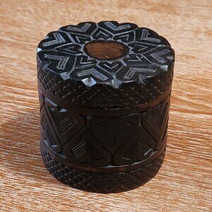 Hand carved wooden pot from Republic of Congo